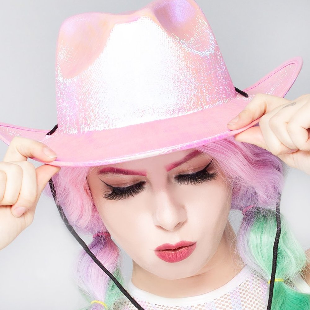 Space Cowgirl Opalescence Festival Hat